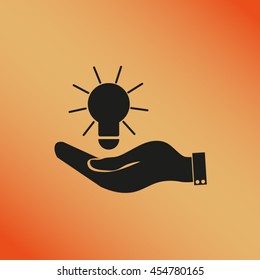 Pictograph of bulb concept