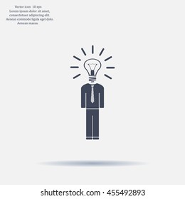 Pictograph of bulb concept