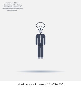 Pictograph of bulb concept