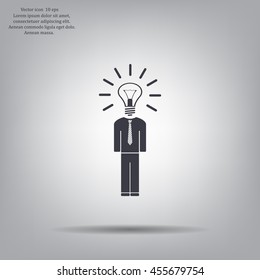 Pictograph of bulb concept