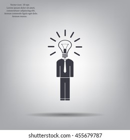 Pictograph of bulb concept