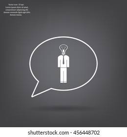 Pictograph of bulb concept