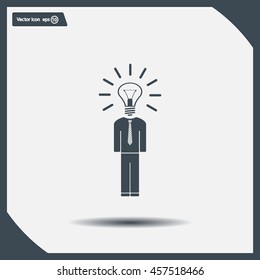 Pictograph of bulb concept