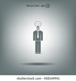 Pictograph of bulb concept