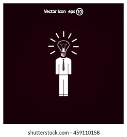 Pictograph of bulb concept