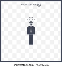 Pictograph of bulb concept