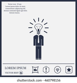 Pictograph of bulb concept