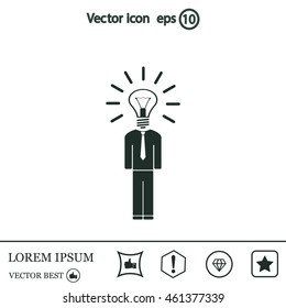 Pictograph of bulb concept