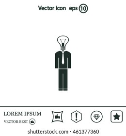 Pictograph of bulb concept