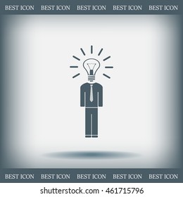Pictograph of bulb concept