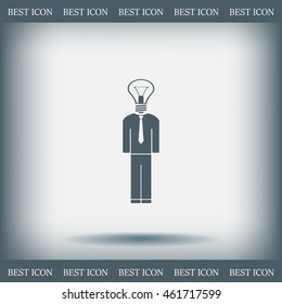 Pictograph of bulb concept