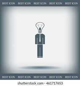 Pictograph of bulb concept