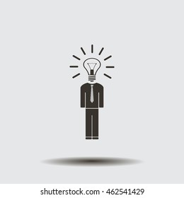 Pictograph of bulb concept