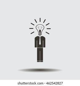 Pictograph of bulb concept