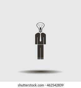 Pictograph of bulb concept