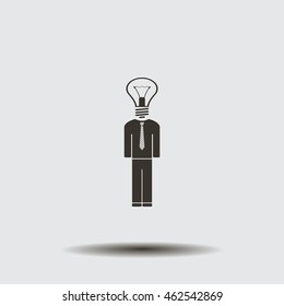Pictograph of bulb concept