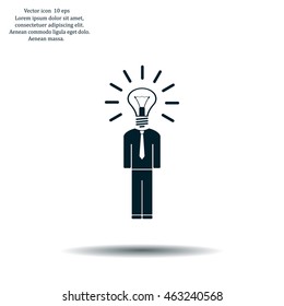 Pictograph of bulb concept