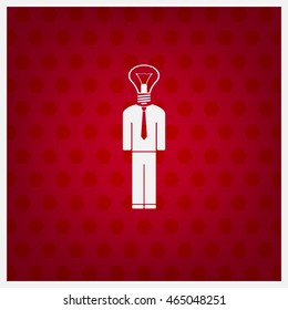 Pictograph of bulb concept