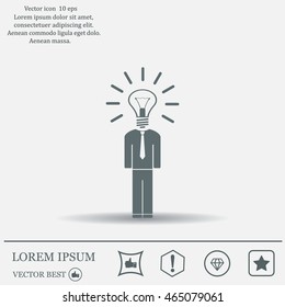 Pictograph of bulb concept