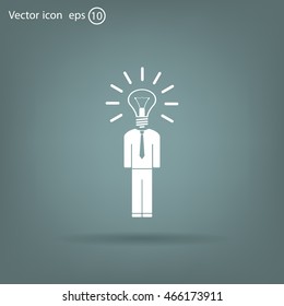 Pictograph of bulb concept