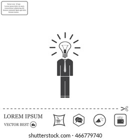 Pictograph of bulb concept