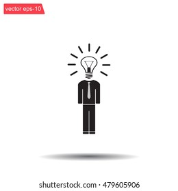 Pictograph of bulb concept