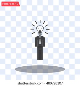 Pictograph of bulb concept