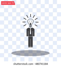 Pictograph of bulb concept