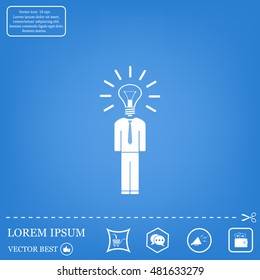 Pictograph of bulb concept