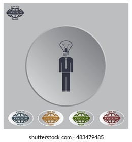 Pictograph of bulb concept