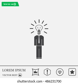 Pictograph of bulb concept