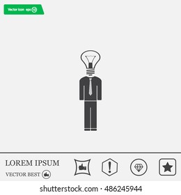 Pictograph of bulb concept