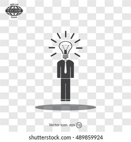 Pictograph of bulb concept