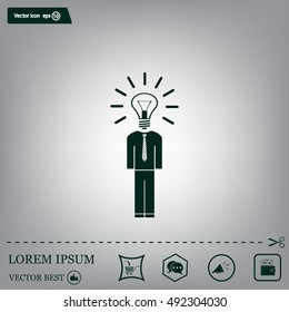 Pictograph of bulb concept
