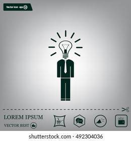 Pictograph of bulb concept