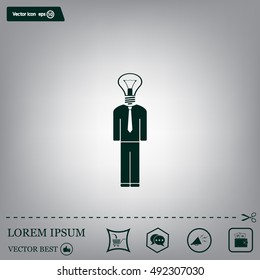 Pictograph of bulb concept