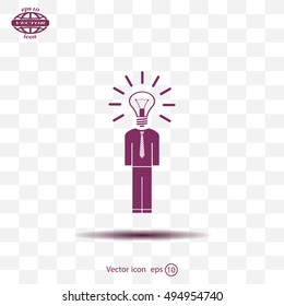Pictograph of bulb concept