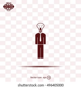 Pictograph of bulb concept