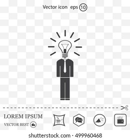 Pictograph of bulb concept