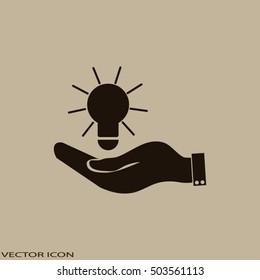 Pictograph of bulb concept