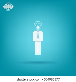 Pictograph of bulb concept