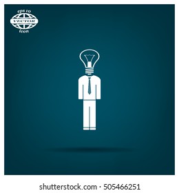 Pictograph of bulb concept