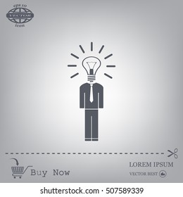 Pictograph of bulb concept