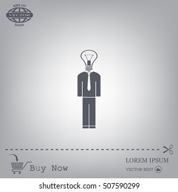 Pictograph of bulb concept