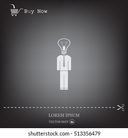 Pictograph of bulb concept