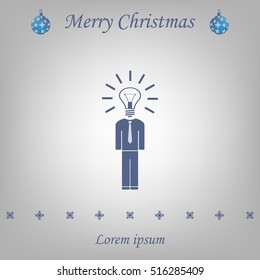 Pictograph of bulb concept