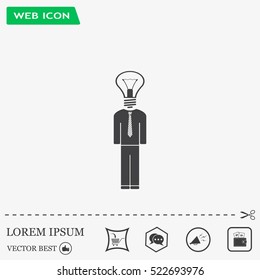 Pictograph of bulb concept
