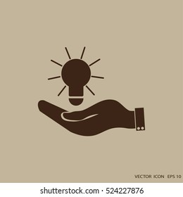 Pictograph of bulb concept