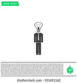 Pictograph of bulb concept