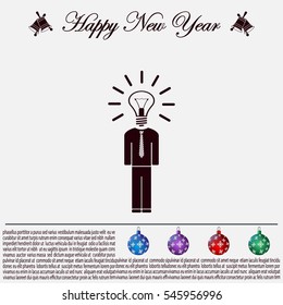 Pictograph of bulb concept